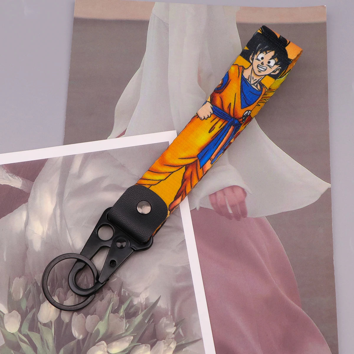 Anime Keychain For Car Motorcycle Cool Boy Short Lanyard Wrist Strap Key Holder Cosplay Accessories Toys Gifts