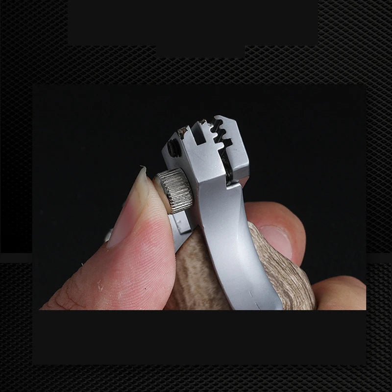 Shooting Slingshot Hunting Slingshot Alloy Slingshot Wood Grain Outdoor Hunting Supplies Precision Hand Tool