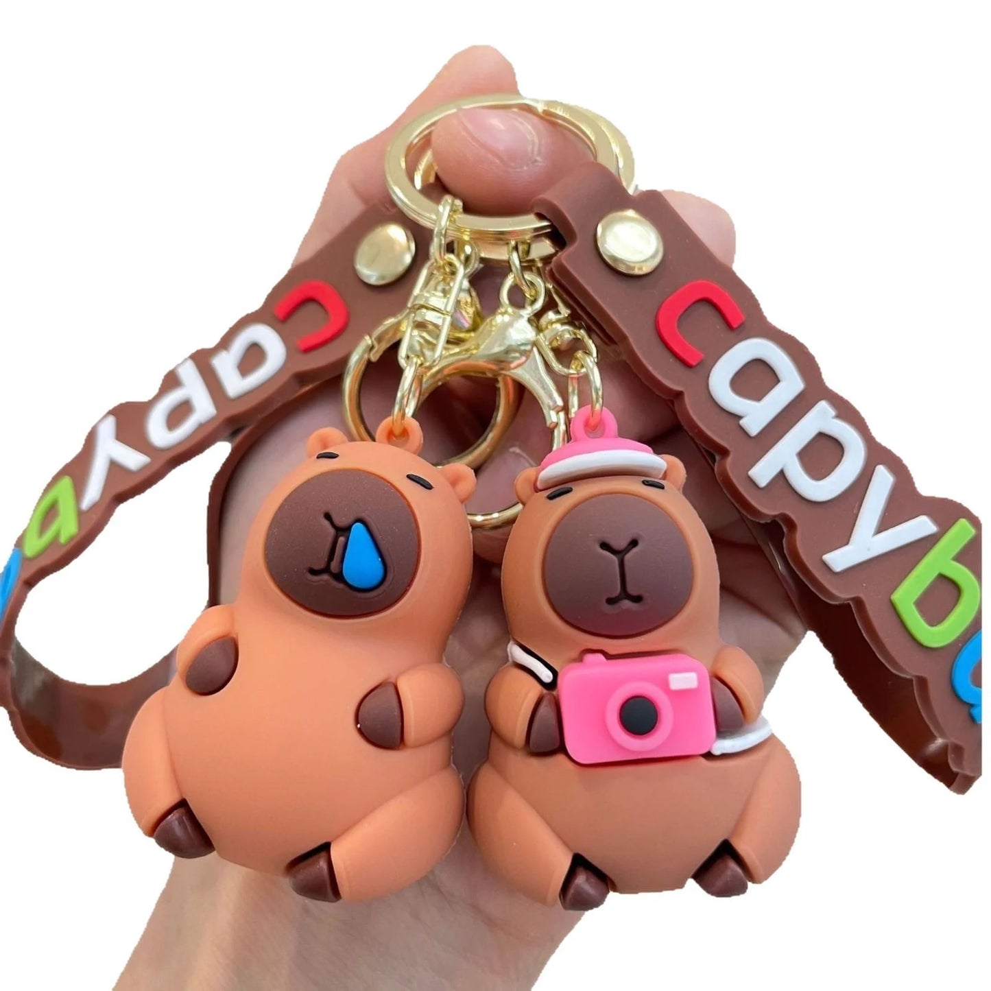 Capybara Rodent Capybara Pvc Pendant PVC Simulation Capybara Capybara Pvc Keychain Cute with Turtle Capibara Anime Keyring