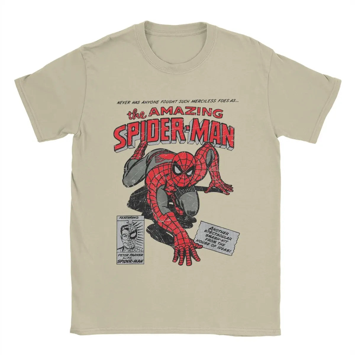 Spider-Man Spider-Man Movie Retro Comics Men's T-Shirt Creative T-Shirt Crew Neck T-Shirt Birthday Gift Top 3D Printed T-Shirt