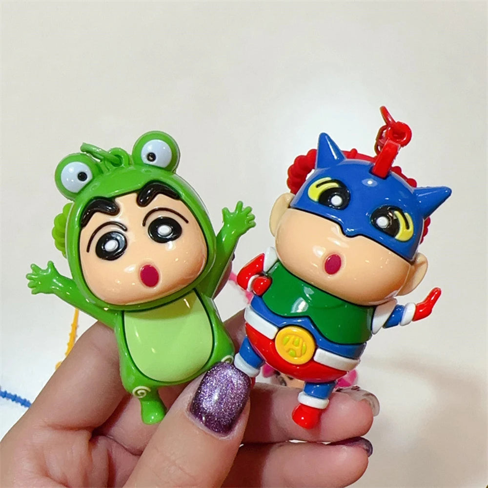 Kawaii Anime Crayon Shin-Chan Keychain Cute Cartoon Car Key Ring Schoolbag Decoration Gifts for Friends