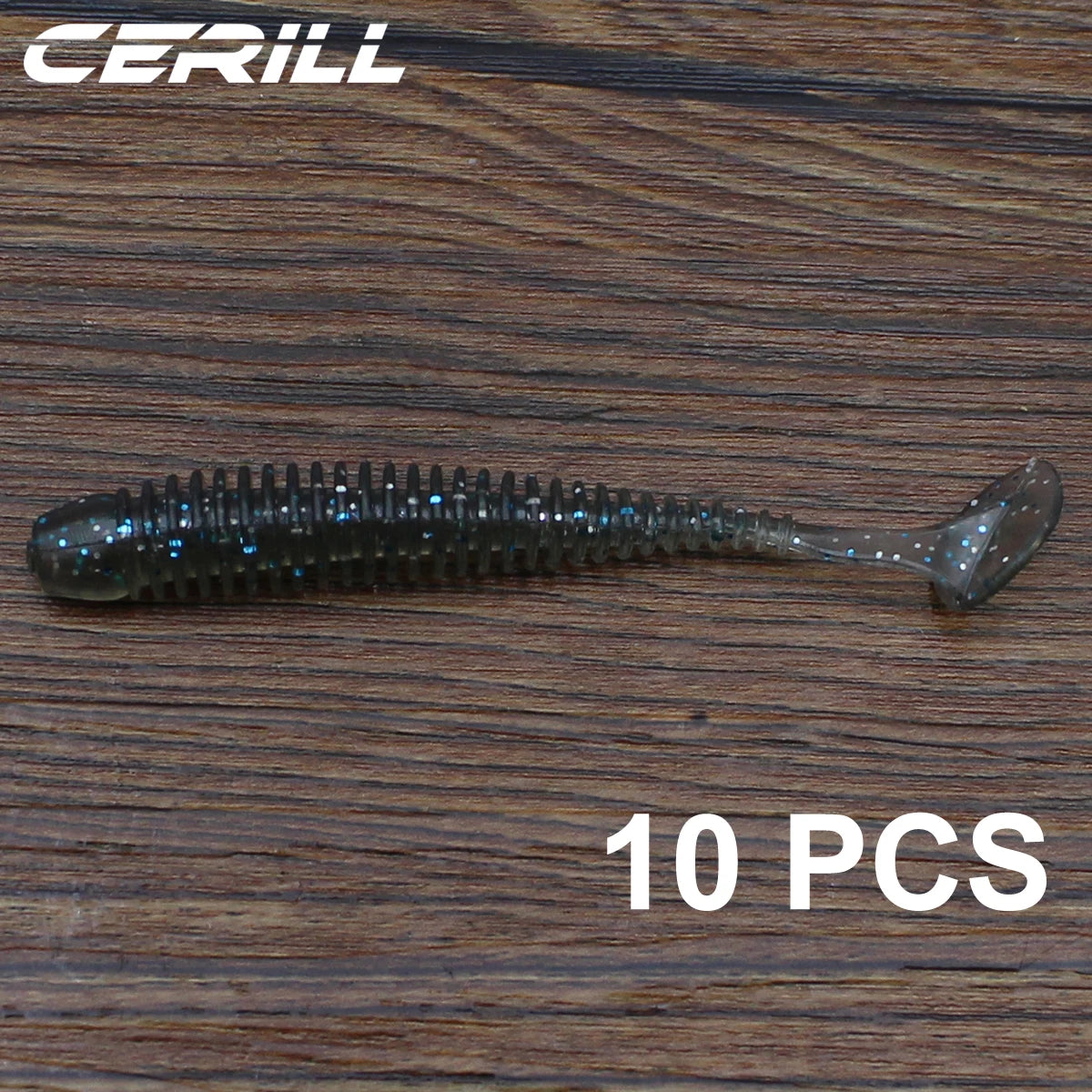 Cerill 10 PCS 6 cm 7.5 cm Silicone T Tail Worm Soft Fishing Lures Artificial Baits Bass Jigging Wobblers Swing Swimbait Tackle