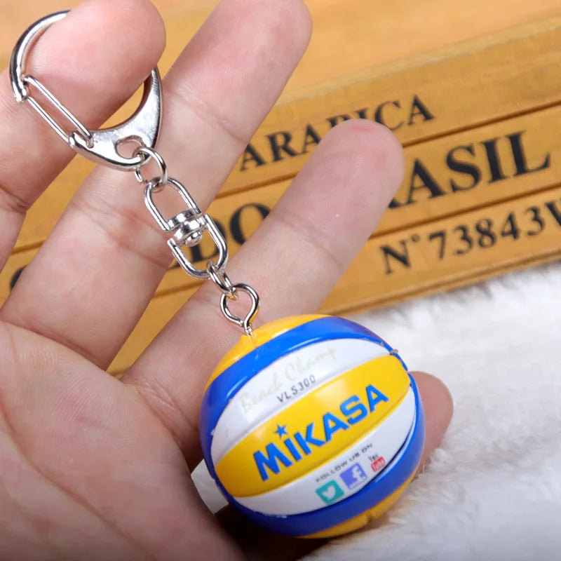 PVC Volleyball Keychain ball toy Sport Key Chain Gift Car Ball Key Holder Ring For Players Men Women Keyring Birthday Gift