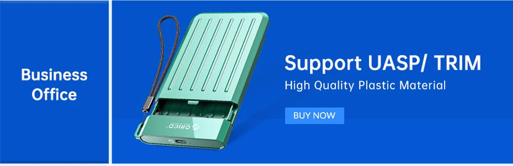ORICO 3.5" HDD Case SATA to USB C 6Gbps External Hard Drive Case for 3.5 inch HDD Enclosure with 12V Power Adapter Support 18TB