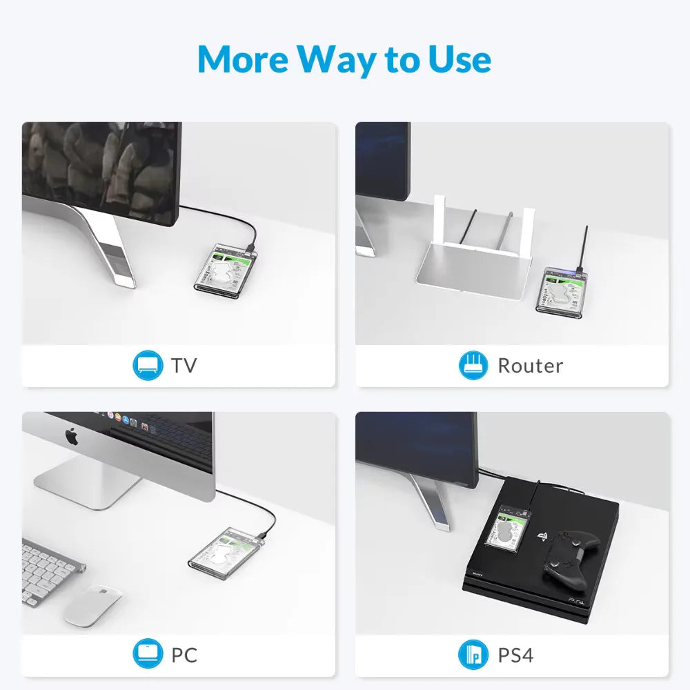 ORICO 2.5-inch transparent mobile hard disk box notebook computer shell solid state mechanical ssd hard disk box 2139C3 2139U3