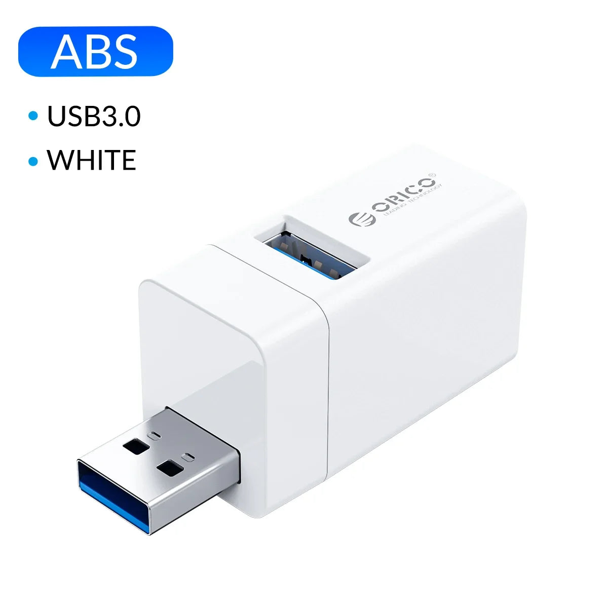 ORICO 3-in-1 USB 3.0 Mini Hub High-Speed 3-Port Splitter for Desktop Laptop - USB 2.0 Expansion Free Drive Compatible