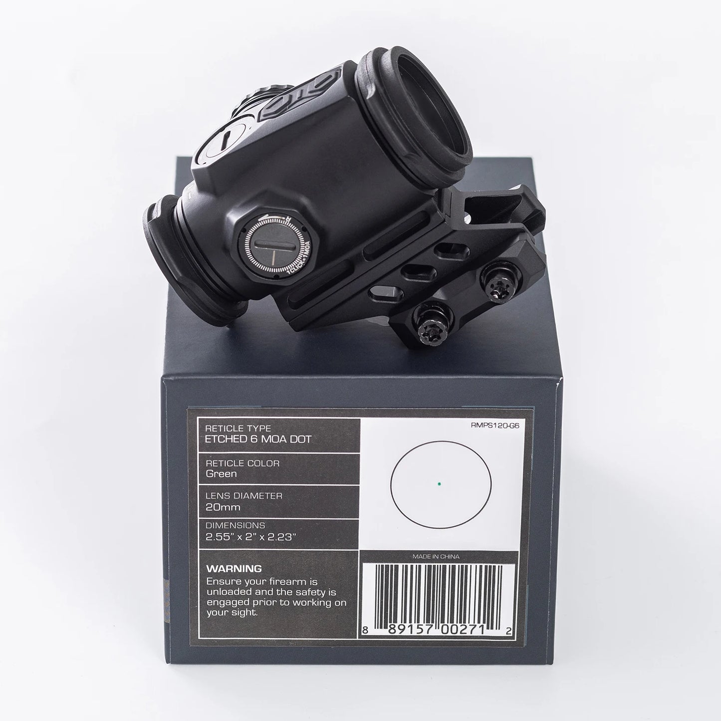 Tactical 1x20mm Reflex Red Green Dot Sight Riflescope with Free Mount Rails Optic Sight Shake N’ Wake for Shield Handguns