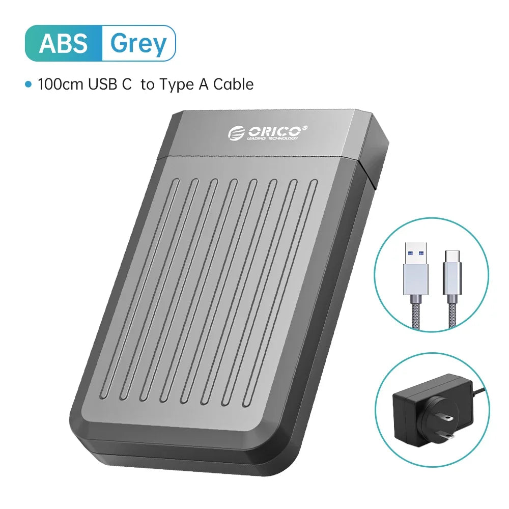 ORICO 3.5" HDD Case SATA to USB C 6Gbps External Hard Drive Case for 3.5 inch HDD Enclosure with 12V Power Adapter Support 18TB