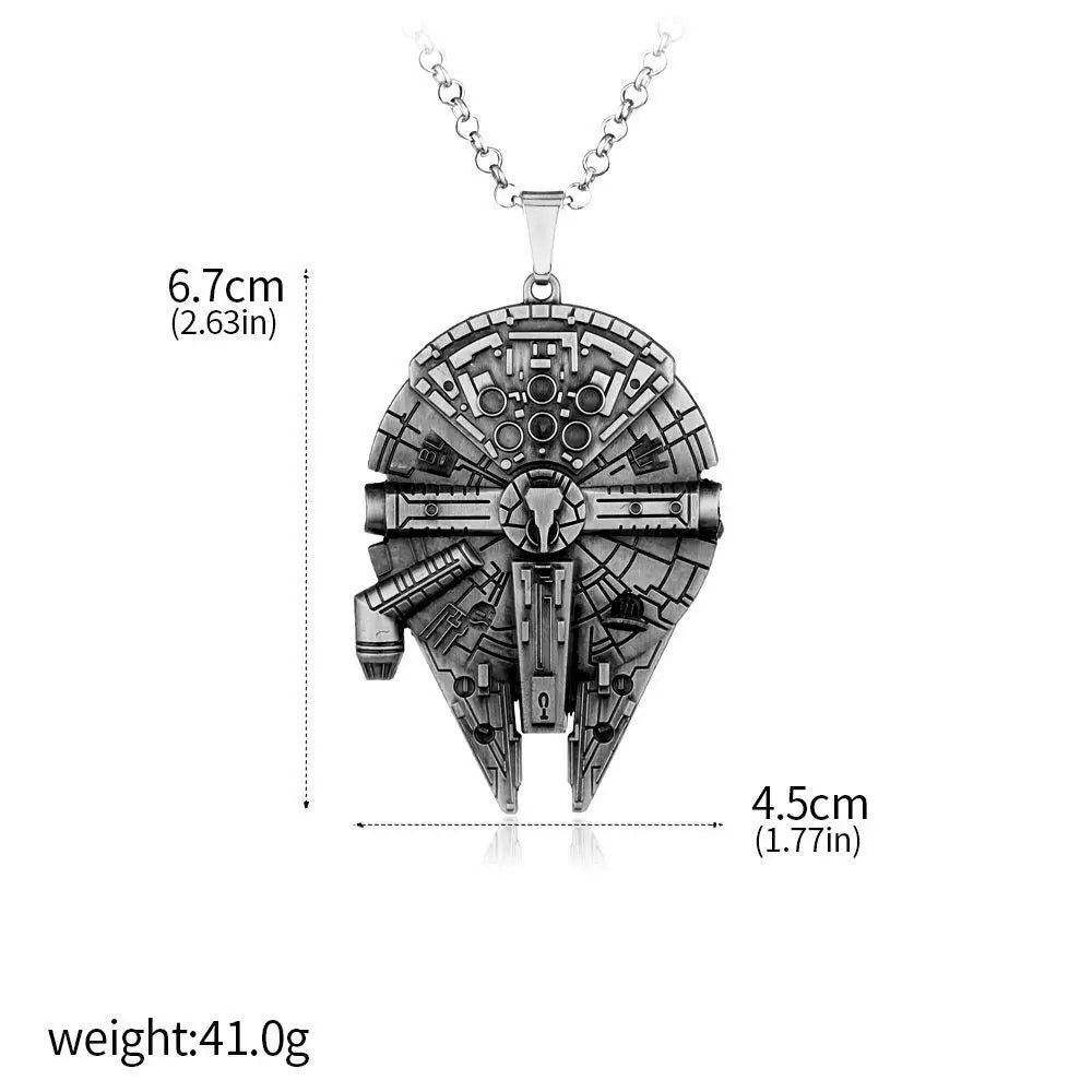 Star Wars Keychain Cartoon Millennium Falcon Spaceship Keyring Pendant Metal Bottle Opener Accessories Fans Gifts Toy