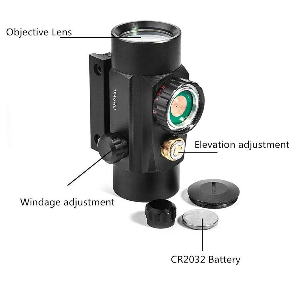 Tactical 1*30/40 Optical Aluminum alloy Red/Green Dot Sight Scope for 11mm 20mm Rail Mount Airsoft Hunting Wargame