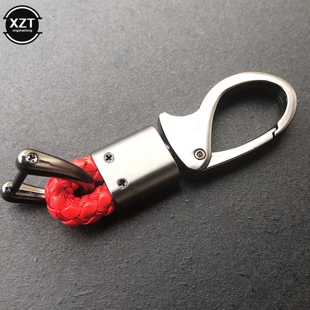 Car Key Holder Key Rings Key Chain Hand Woven Horseshoe Buckle Keychain Car Keyring Gift for Mercedes Keychain Accessories