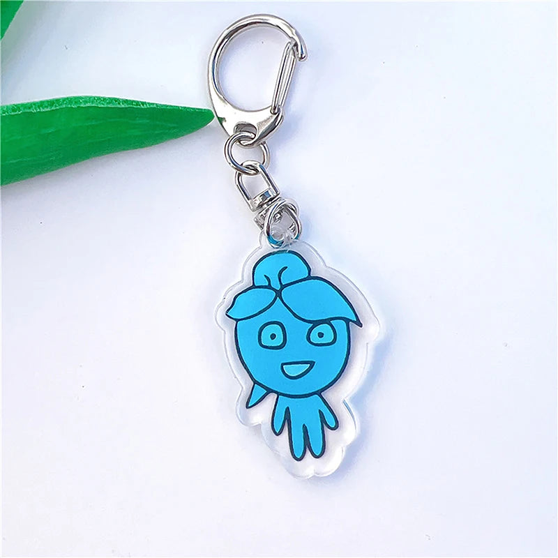 Innovative Ice and Fire Man Acrylic Keychain, Animation Game Series Inspired Trinket, Cute Gift for Children