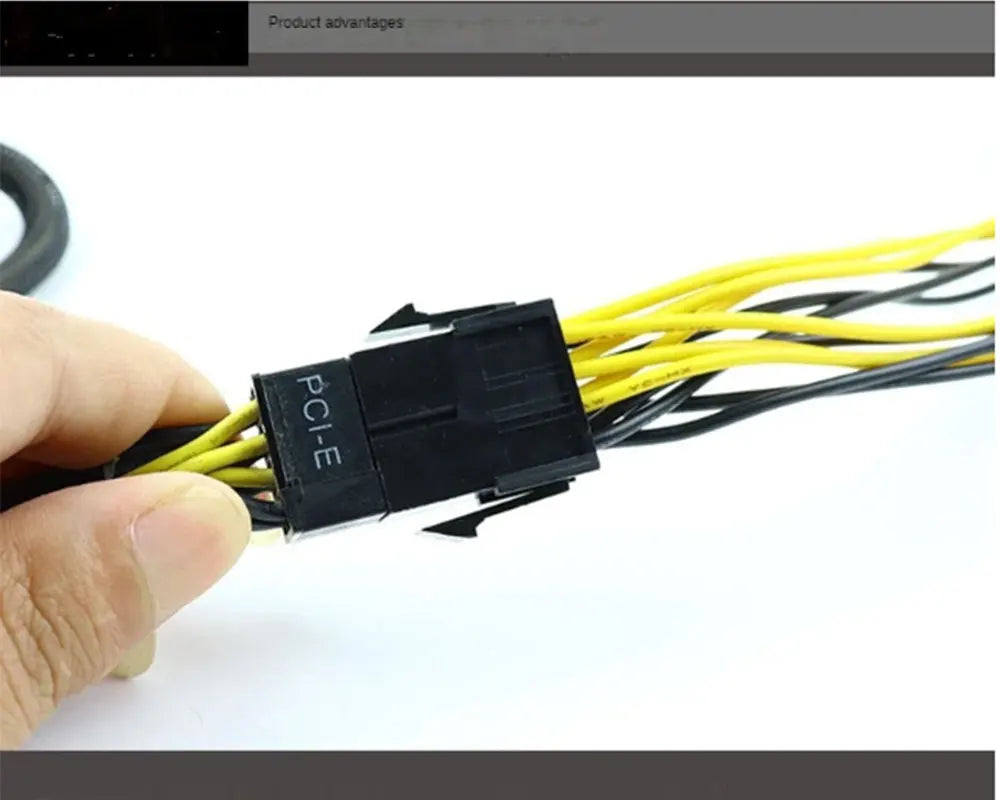 PCI-E 6-pin To Dual (6-pin/8-pin) 6+2-pin Power Splitter Cable Graphics Card PCIE PCI Express 6Pin To Dual 8Pin Power Cable