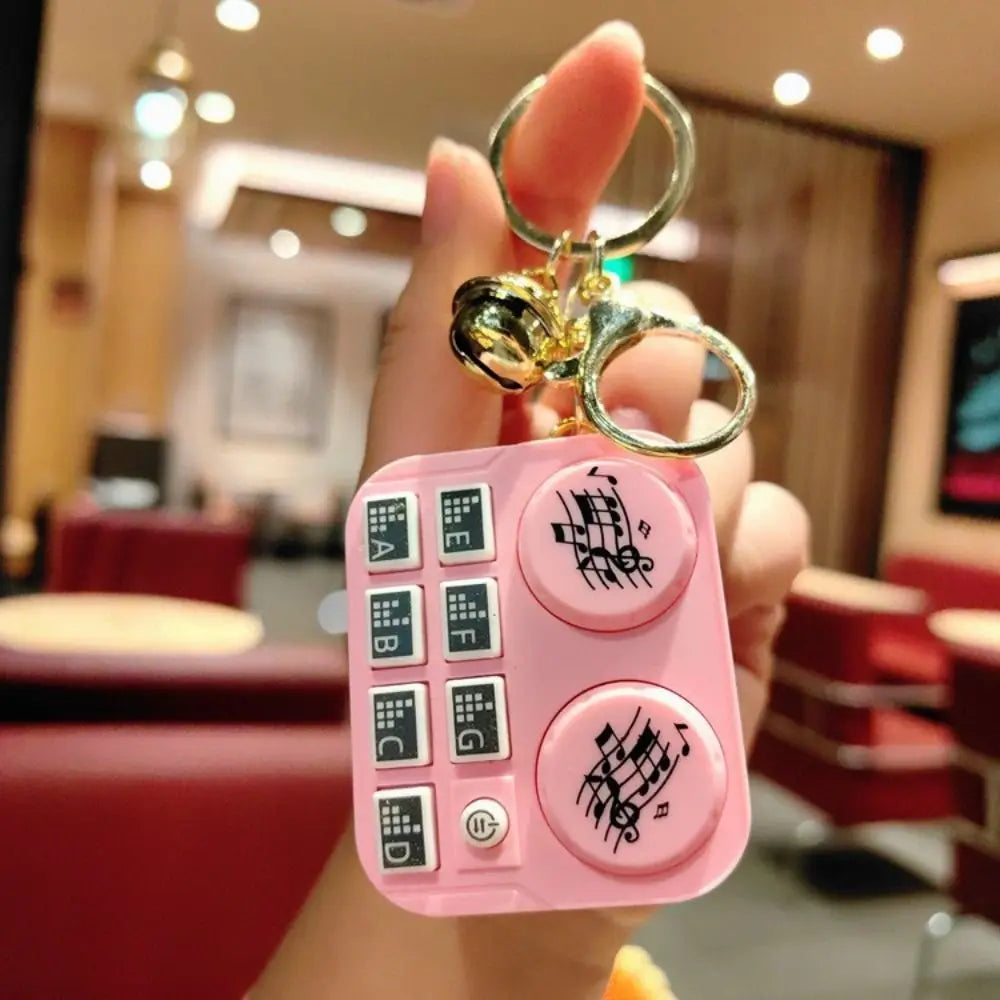 Key Chain Musical Instrument Pendant Keychain Plastic Mini Electronic Keyboard Keychain Backpack Ornament Birthday Gift