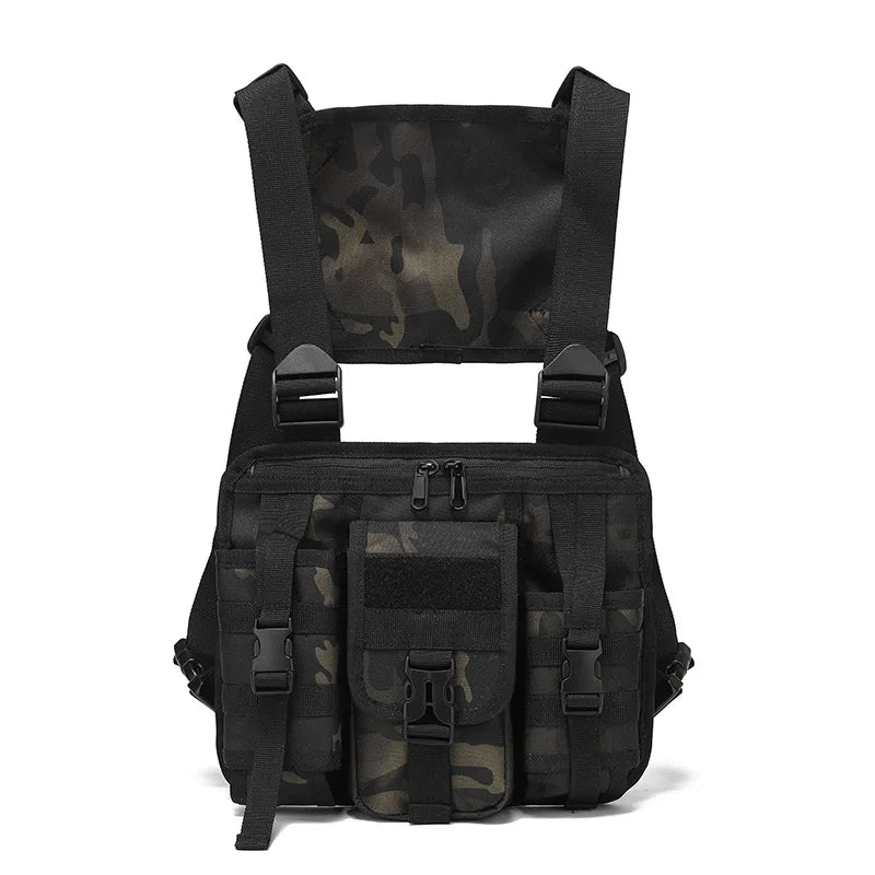 Men's Fishing Chest Bag Tactical Molle Lures Waist Pack Outdoor Hiking Climbing Backpack Large Sports Hunting Vest Fanny Pack