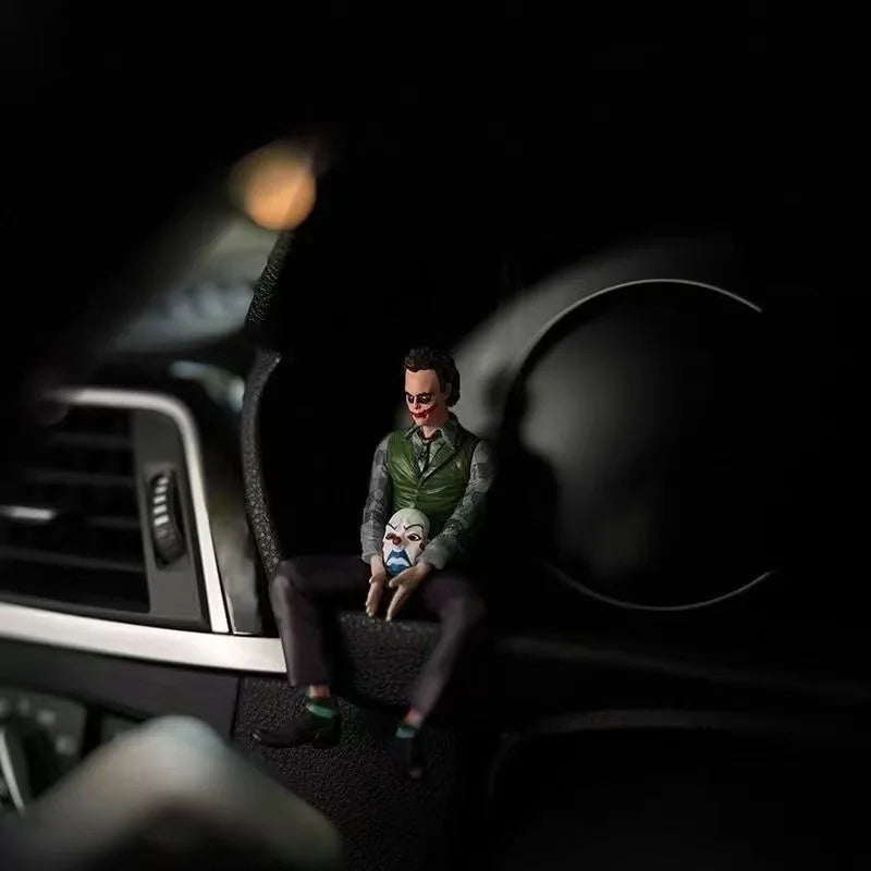 Cartoon joker Handmade Boutique Large Decoration Desktop Scene Model Mask Sitting Posture Gifts Room Car decoration