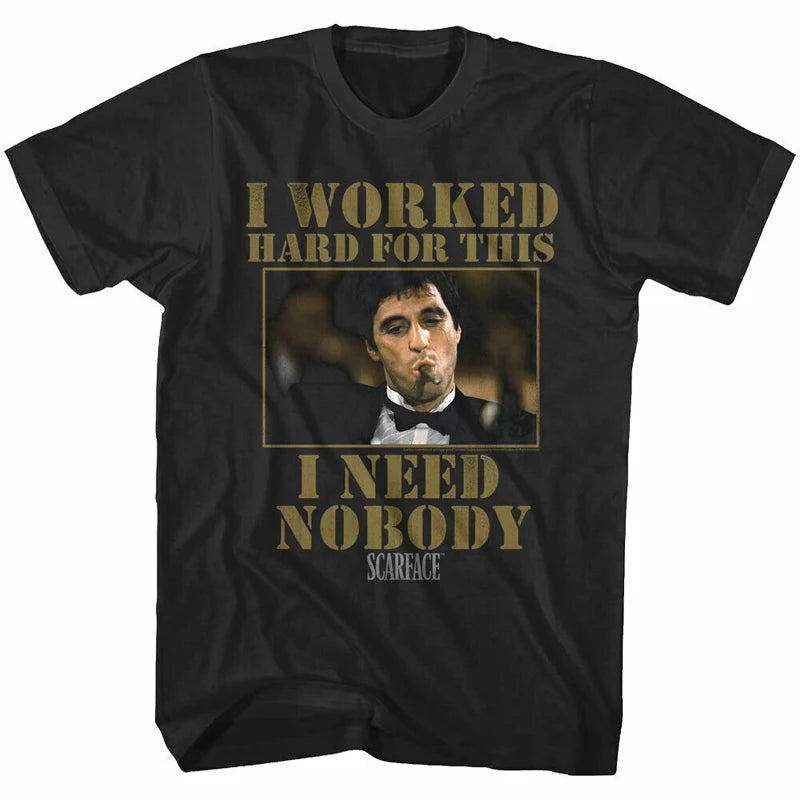 Scarface Tony MontanaT-Shirt Movie Joint Scarface Pacino Men's T-Shirt Comfortable and Breathable Y2K