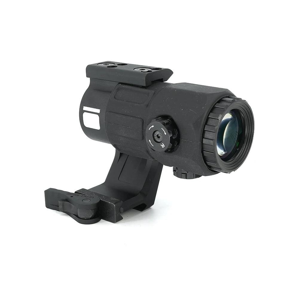 Tactical G45 5X Magnifier Scope With FAST FTC Mount Combo For Airsoft with US Flag Original Markings Black And FDE Colors