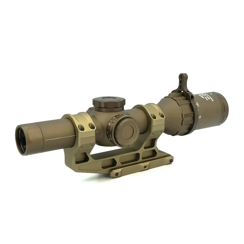 Tactical Fast  LPVO Scope Mount 30mm Tube With Offset Mount Plate For Red Dot Sight ,FDE And Black Color