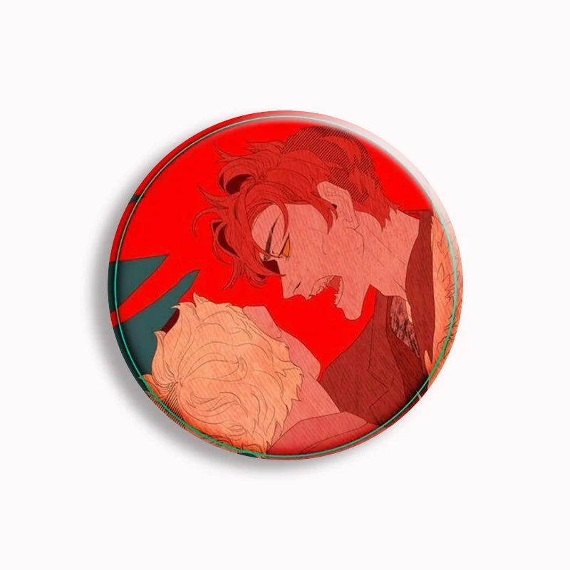 Good Omens Pin Comedy British TV Show Cartoon Brooch Crowley Angel Funny Badge Accessories For Backpack Decoration Friend Gift