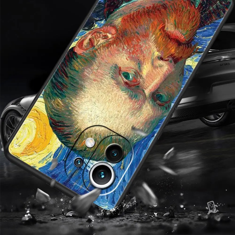 Mona Lisa Van gogh Oil Painting Art Case For Xiaomi 13 12 11 Lite 12T 11T 10T 9T Mi Poco X5 M4 M3 X4 X3 Pro F5 F4 F3 GT 5G Cover