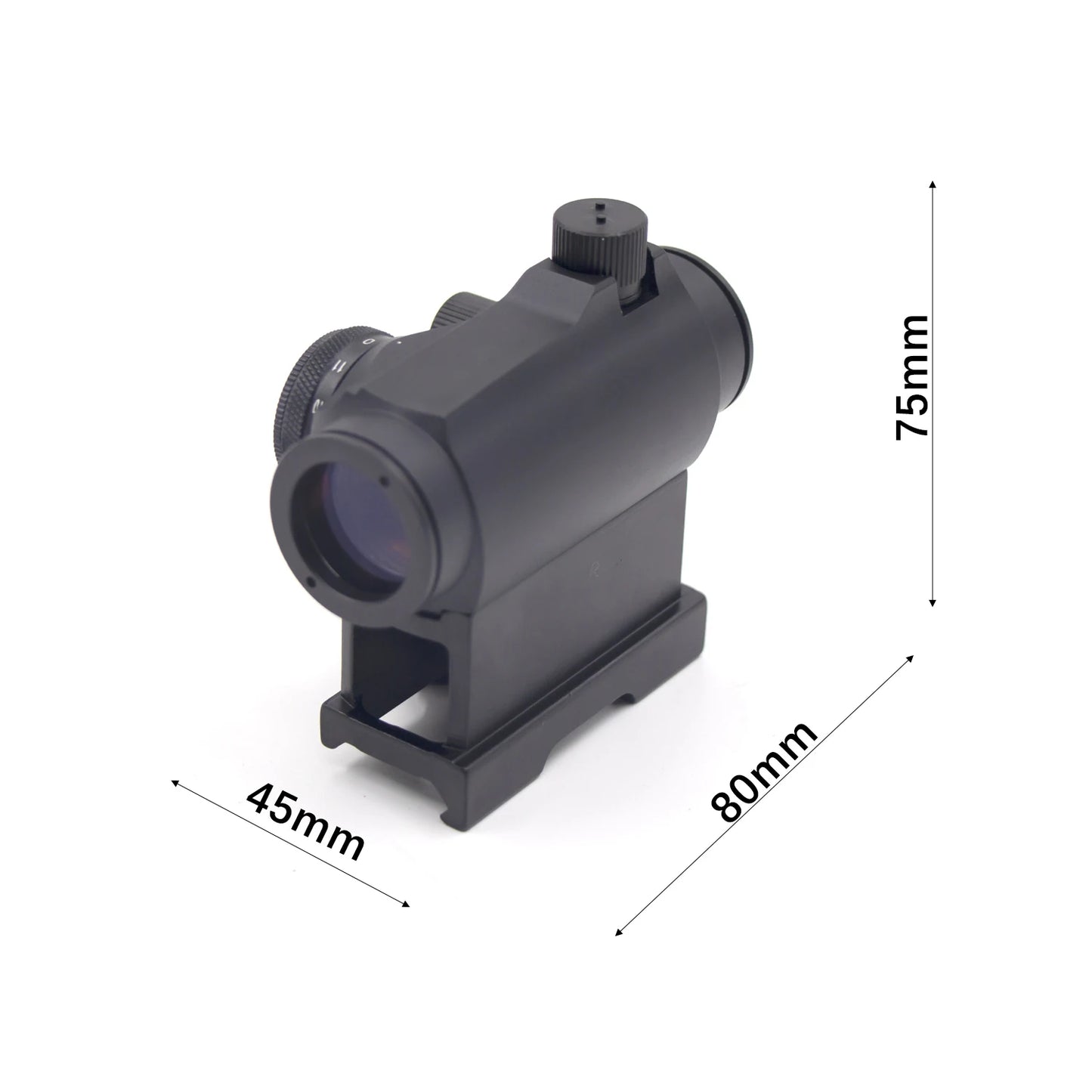 Tactical 1x20mm Reflex Red Dot Sight Riflescope with Free Mount Rails Optic - Blackout Rear Sight for Shield Handguns