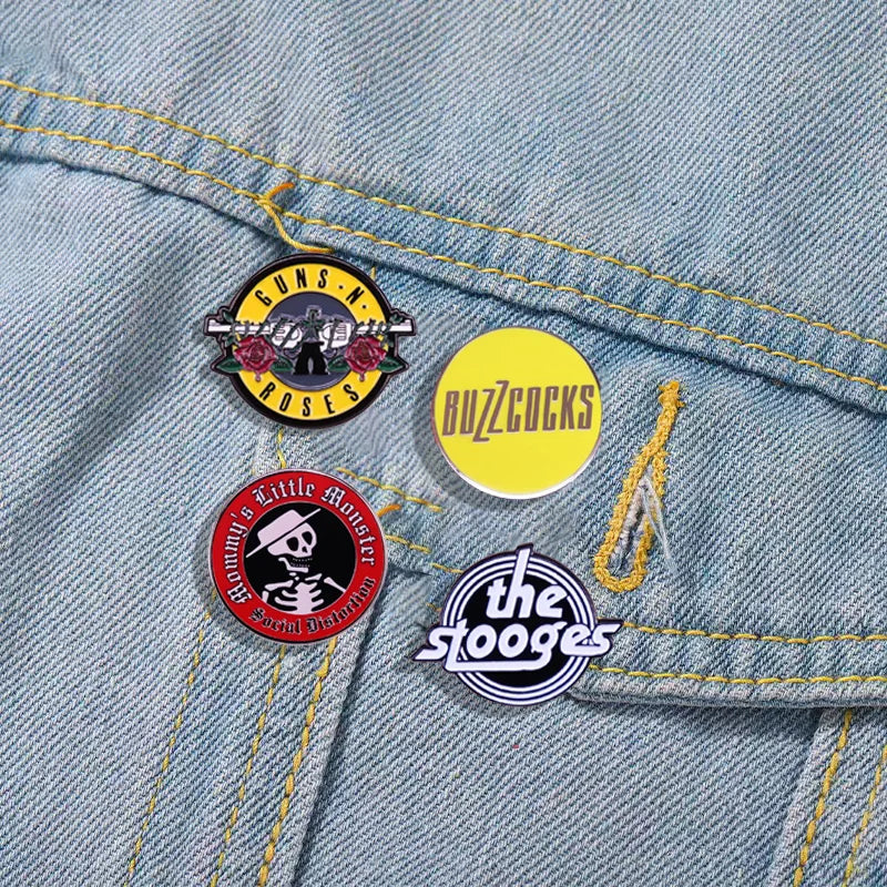Pop Rock Band Pin Music Album Song Lyrics Brooch Punk Badge Fan Friend Collection Medal Clothing Accessories Wholesale