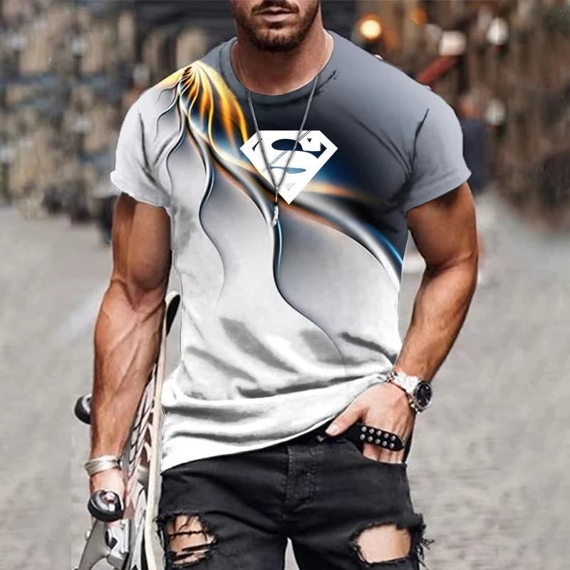 Marvel Summer Men T-shirt Superman Graphic Multicolor Kid Tshirt Tops Tee Male Fashion Streetwear Women Tshirt Clothing