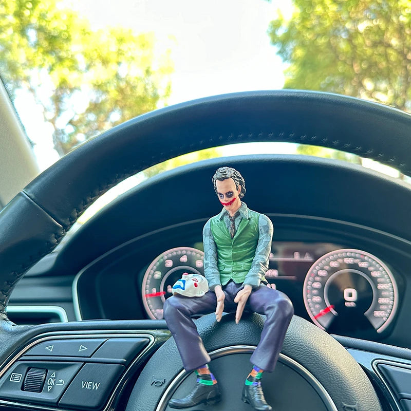 Cartoon joker Handmade Boutique Large Decoration Desktop Scene Model Mask Sitting Posture Gifts Room Car decoration