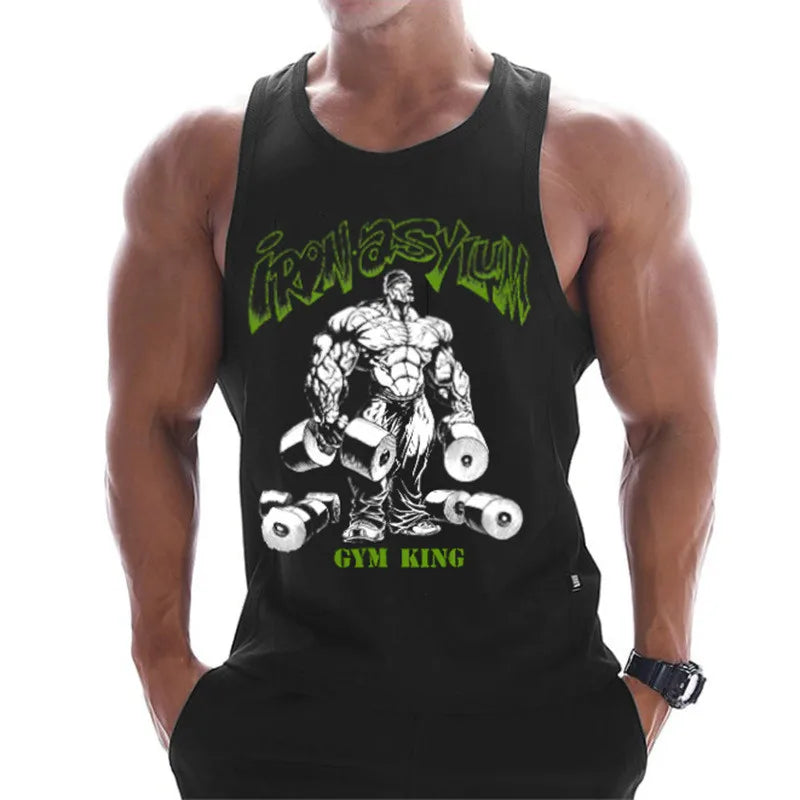 Fitness Clothing  Men Muscle Shirt  Cotton Men Tank Top Workout Bodybuilding Men Sportwear Tank Top Sleeveless Vest