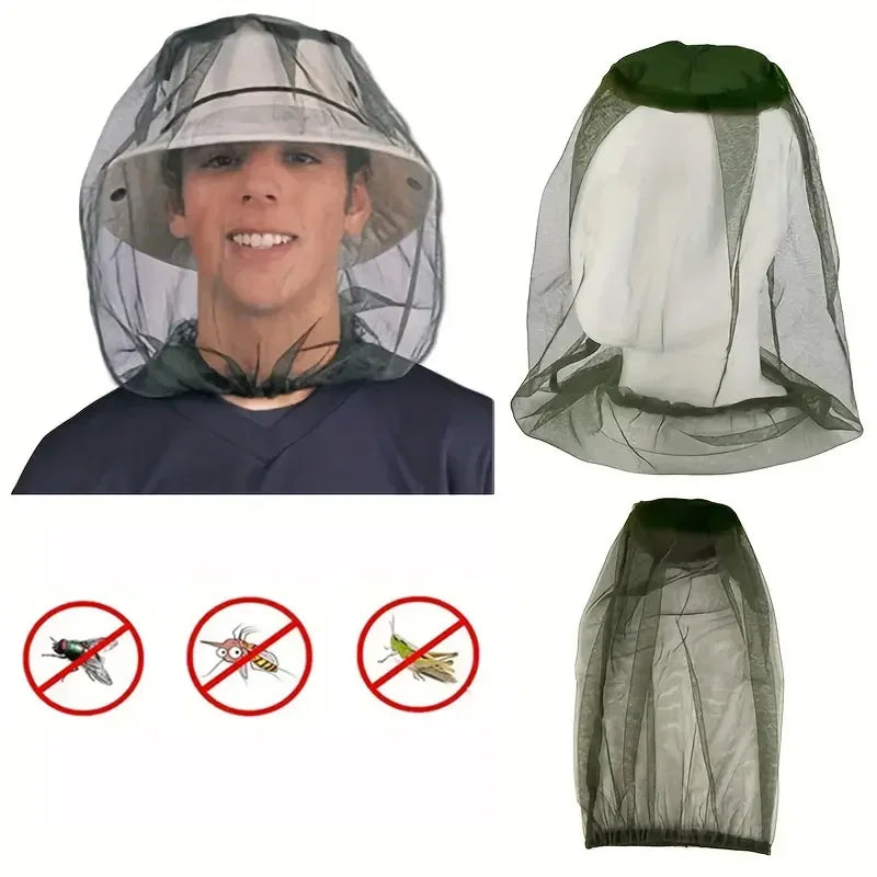 For Hiking Camping Fishing Outdoor Mosquito Head Mesh Nets, Gardening Hat Insect-proof Hat
