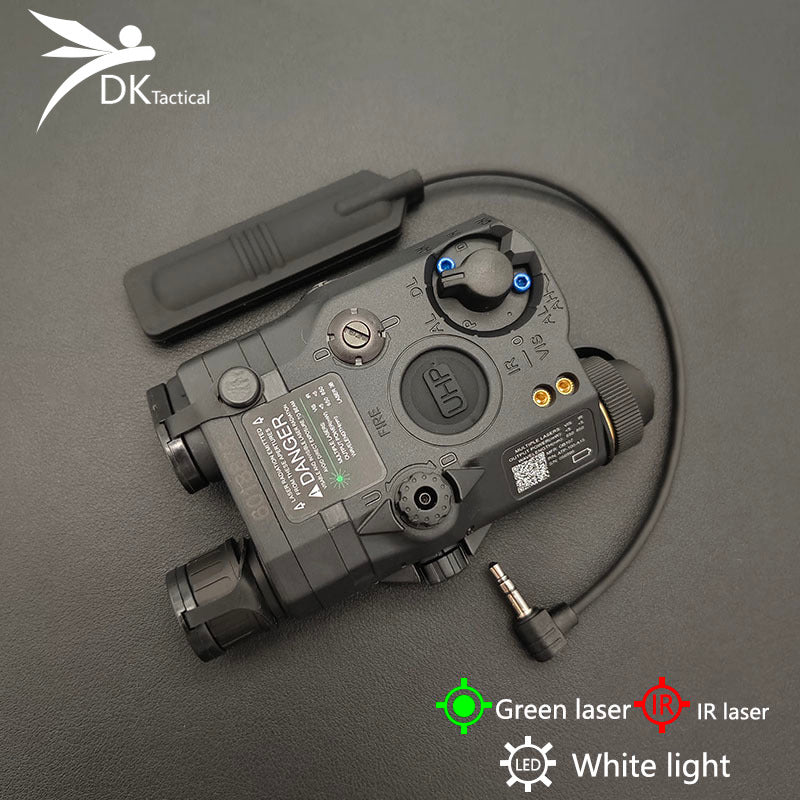 Tactical PEQ15 IR Laser Indicator Red Green Dot/White LED Weapon Laser Fit 20MM Rail Airsoft Outdoor Hunting Aiming Laser