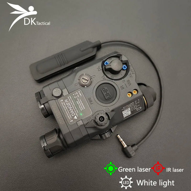 Tactical PEQ15 IR Laser Indicator Red Green Dot/White LED Weapon Laser Fit 20MM Rail Airsoft Outdoor Hunting Aiming Laser