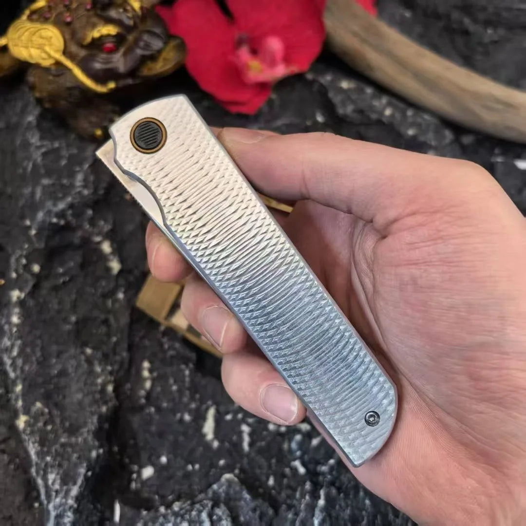 Trskt Tactical Folding Knife ,Cool Camping Knives ,Hunting Survival Tool Aluminum alloy Handle