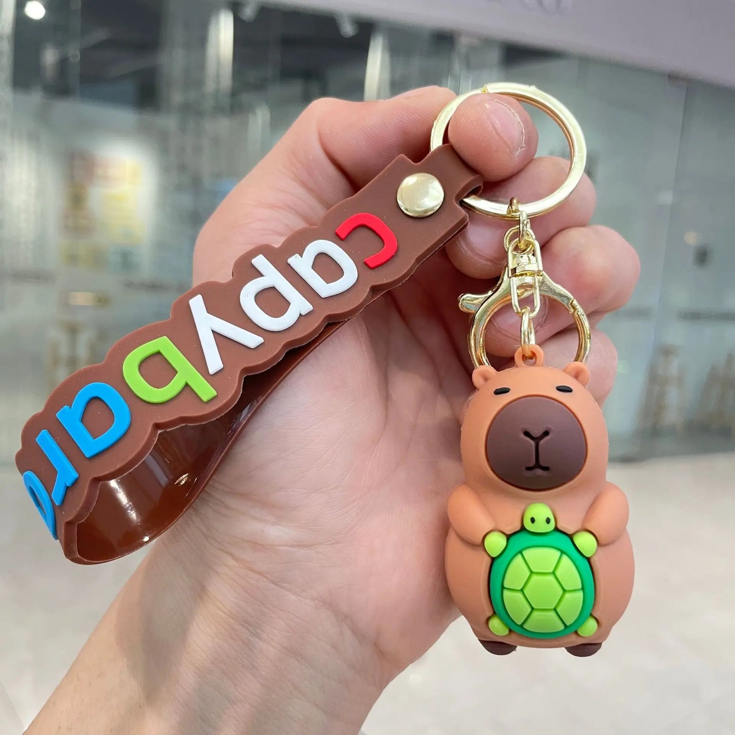 Capybara Rodent Capybara Pvc Pendant PVC Simulation Capybara Capybara Pvc Keychain Cute with Turtle Capibara Anime Keyring