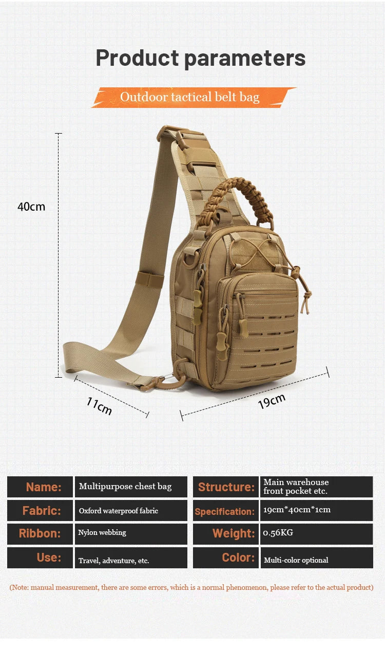 Military Tactical Backpack Shoulder Bag  Chest bag Men Outdoor Hiking Camping  Army Hunting Fishing Pack Sling Molle Usb bag bag