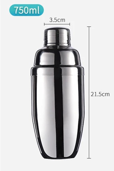 Stainless Steel Cocktail Shaker Set, Bar Tools, Bartender, Drink Stirrers, Transparent PC, Boston Shaker, 1L, 304