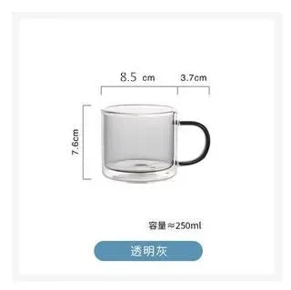 Creative Double Bottom Glass Mugs for Home, 250ml Drinking Tumbler for Wine, Whiskey, Vodka, Coffee, Juice, Water, Tea