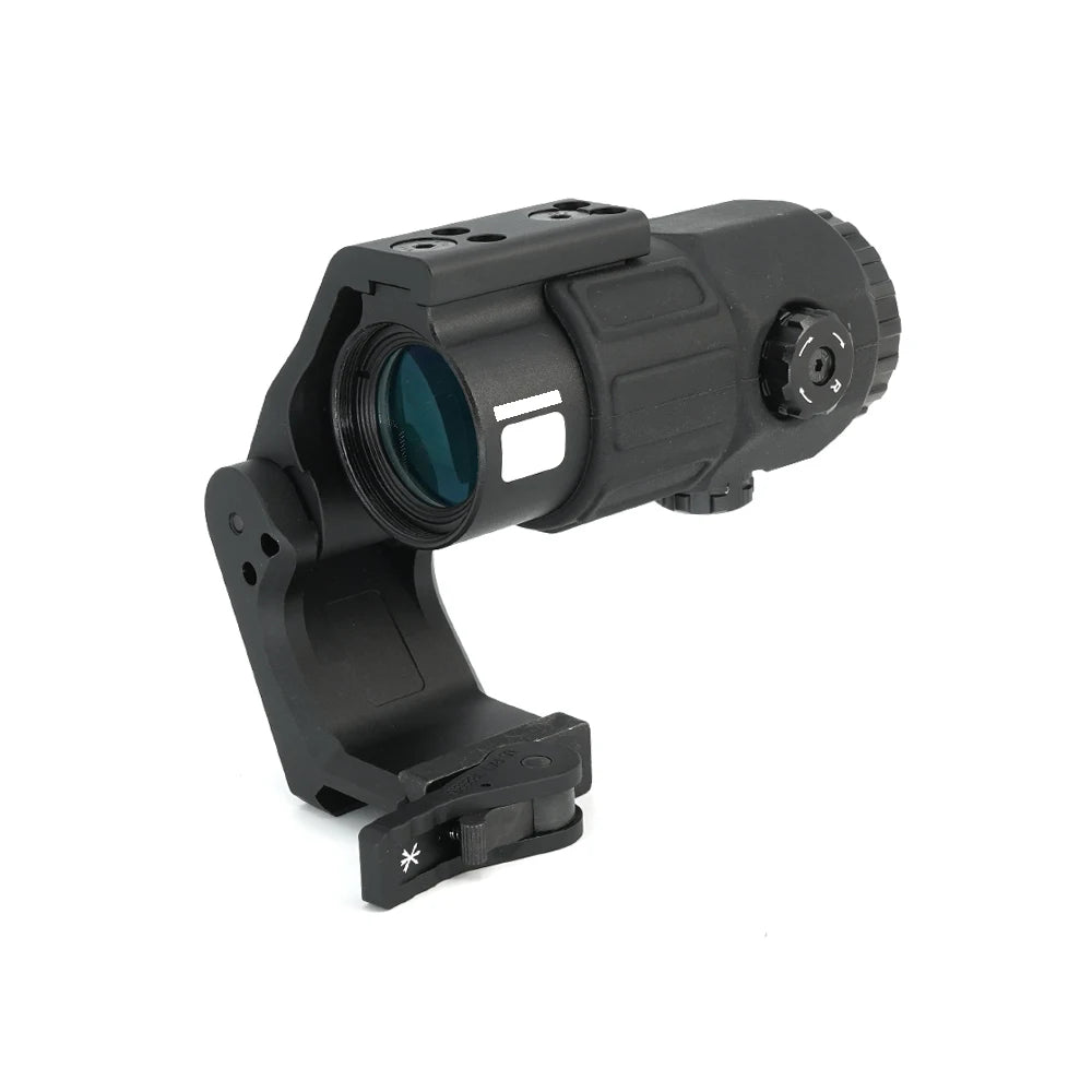 Tactical G45 5X Magnifier Scope With FAST FTC Mount Combo For Airsoft with US Flag Original Markings Black And FDE Colors