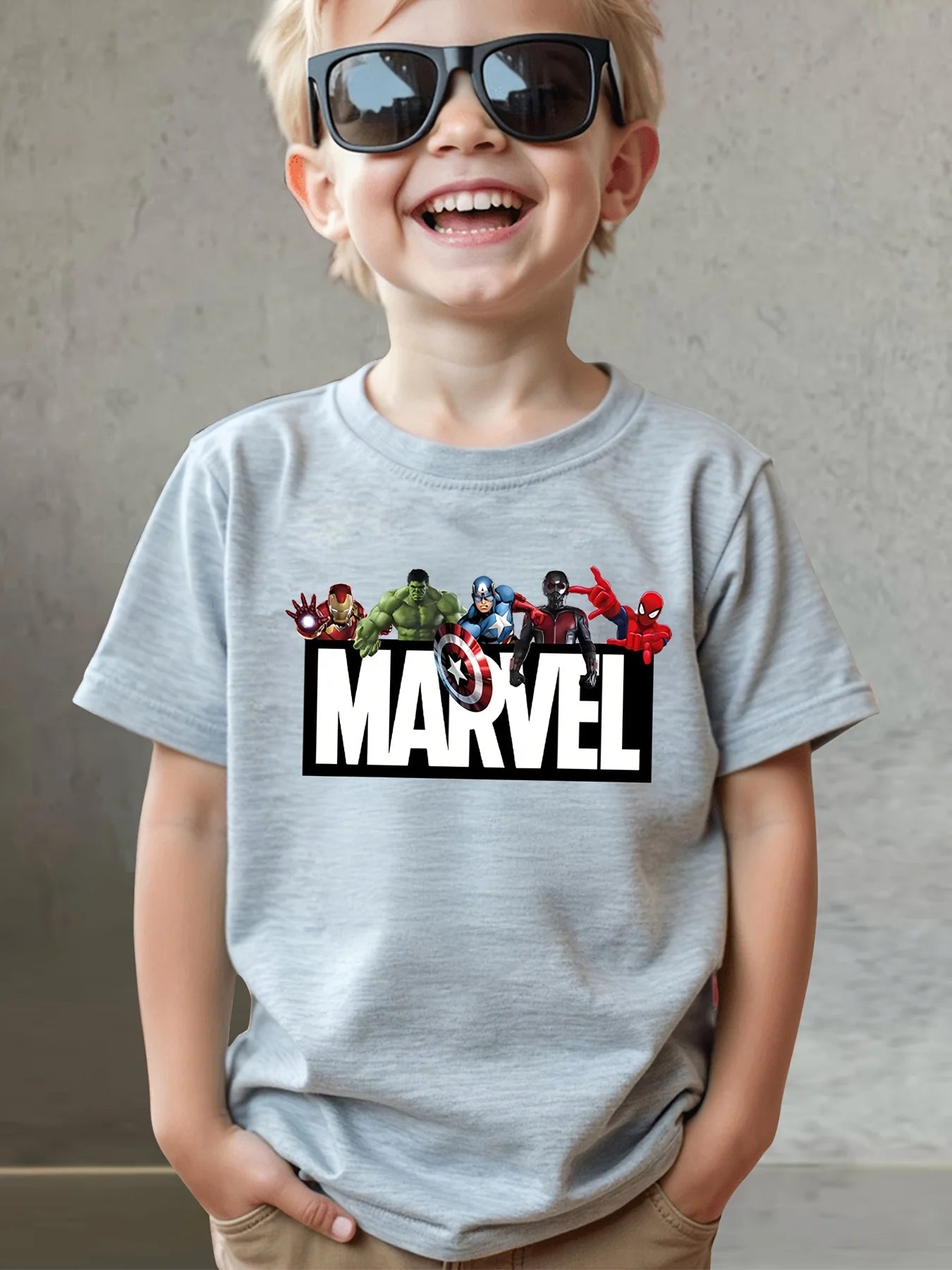 Marvel Iron Man Collaboration Short-sleeved T-shirt Men's Summer 2025 New Style Peripheral Clothing,Children's Trendy and Casual