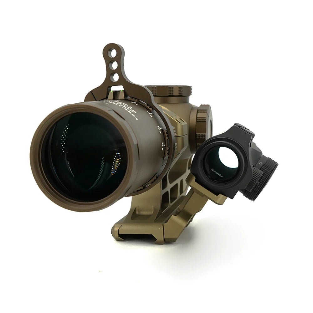 Tactical Fast  LPVO Scope Mount 30mm Tube With Offset Mount Plate For Red Dot Sight ,FDE And Black Color