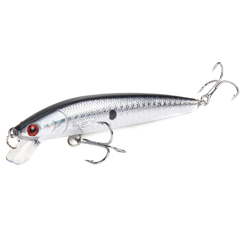 1Pc Minnow Fishing Lure Floating Hard Bait 10cm 9g Artificial Bait Sound Bead Wobbler Crankbait Carp Perch Pesca Fishing Tackle