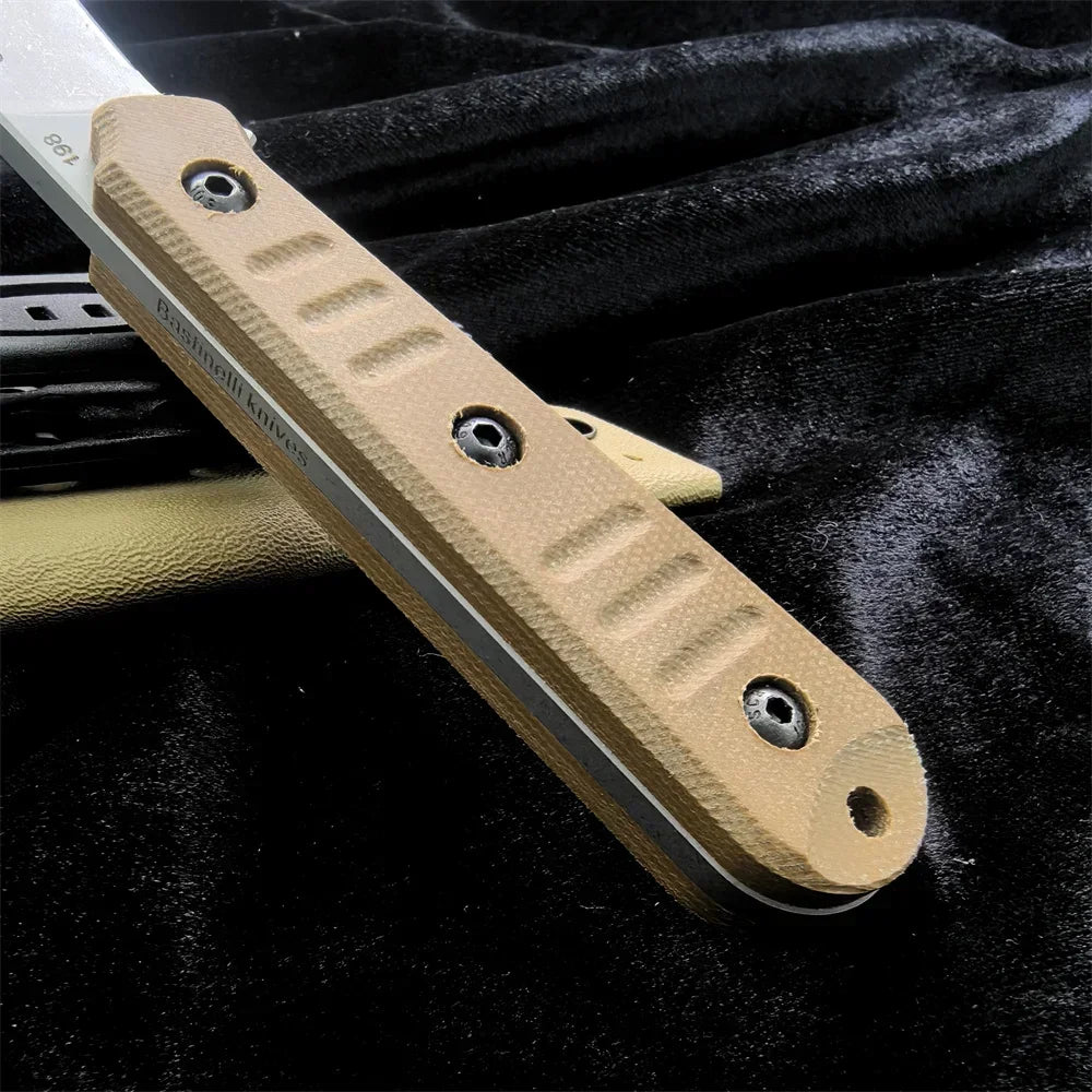 Tactical Fixed Blade Knife with Kydex Sheath - Features 8Cr13MoV Steel and G10 Handle for Outdoor, Combat, and Hunting Use