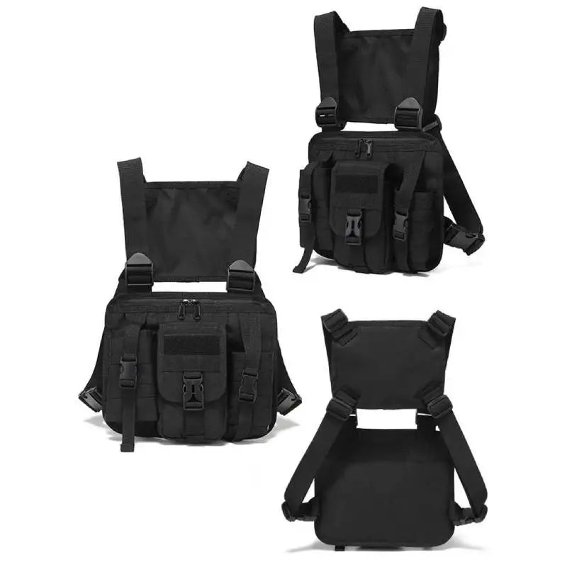 Men's Fishing Chest Bag Tactical Molle Lures Waist Pack Outdoor Hiking Climbing Backpack Large Sports Hunting Vest Fanny Pack