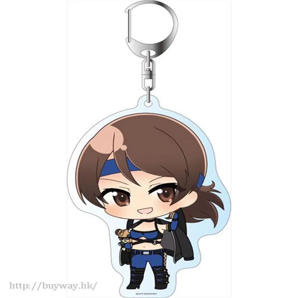 Anime Fans GiftsGIRLS und PANZER The Movie Anchovy Q Version HD Character PVC Acrylic  Keychain Collection Series About 6cm
