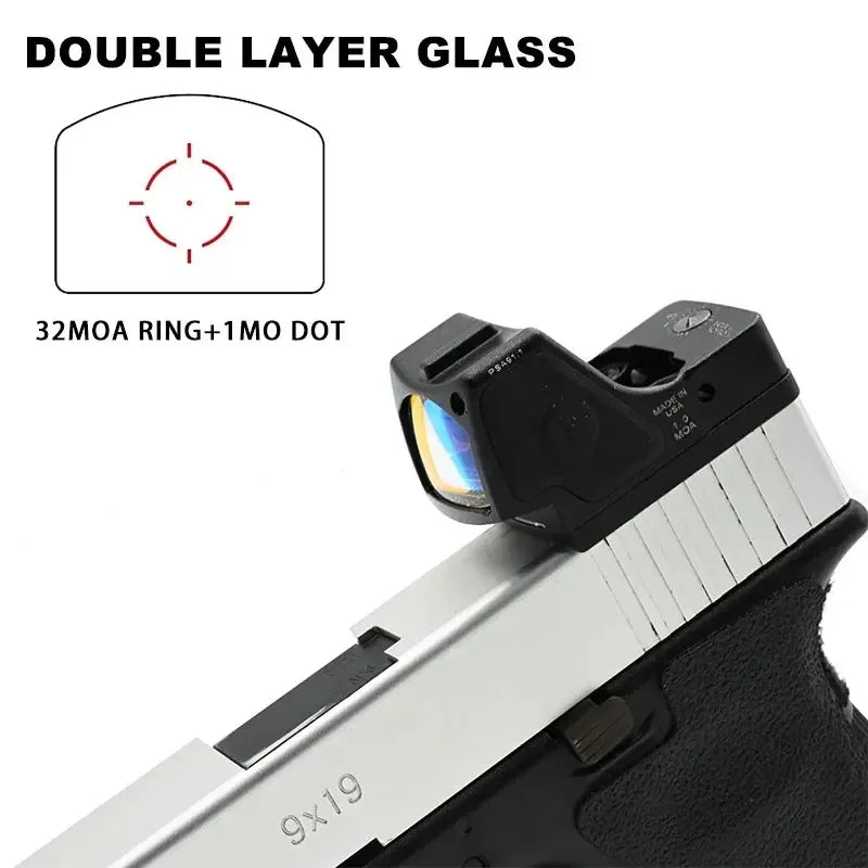 Tactical R-R HD Reflex Red Dot Sight For GLOCK Pistol Handgun Full Multi Coated Lenses Fit Rifle Airsoft Picatinny Rail Mount