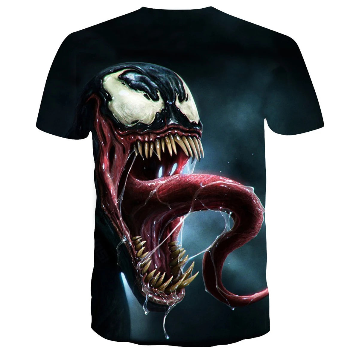 Avengers Venom Printed Sports T-shirt Summer Adult Round Neck Short Sleeve Quick Drying Breathable Top