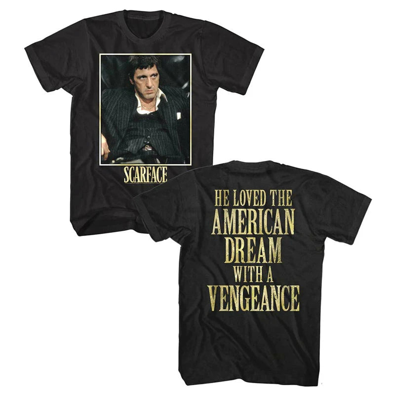 Scarface Tony MontanaT-Shirt Movie Joint Scarface Pacino Men's T-Shirt Comfortable and Breathable Y2K