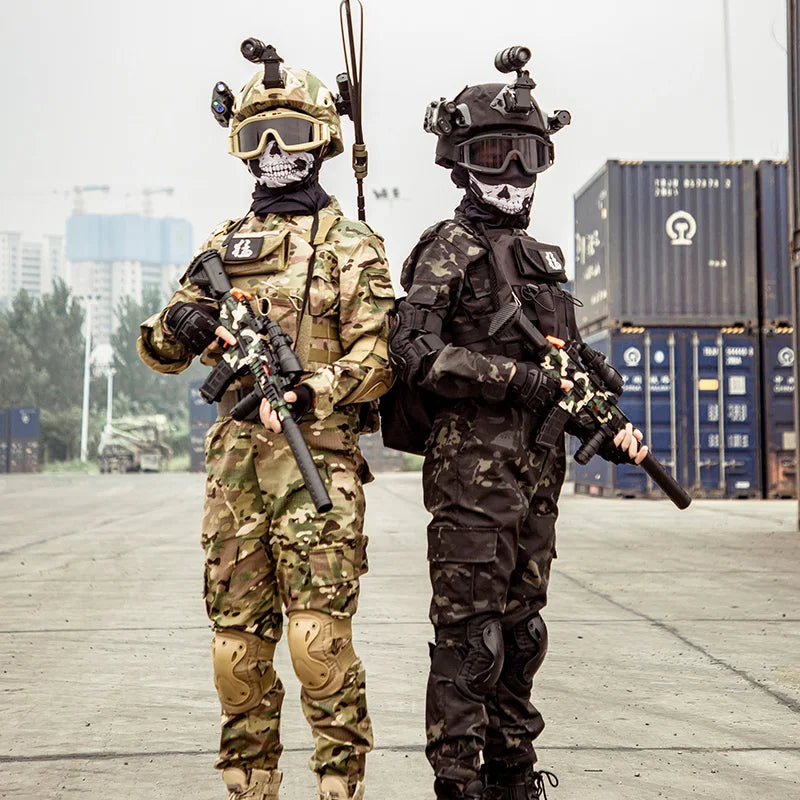 Tactical Children's Costumes Set Boys Girls Military Camping Clothing Field Role-Playing Performance Clothes  for Summer Camp