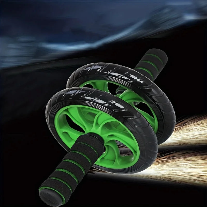Abdominal Muscle Wheel Double Wheel Healthy Abdominal Wheel Slimming Belly Men's and Women's Fitness Equipment Silent Roller
